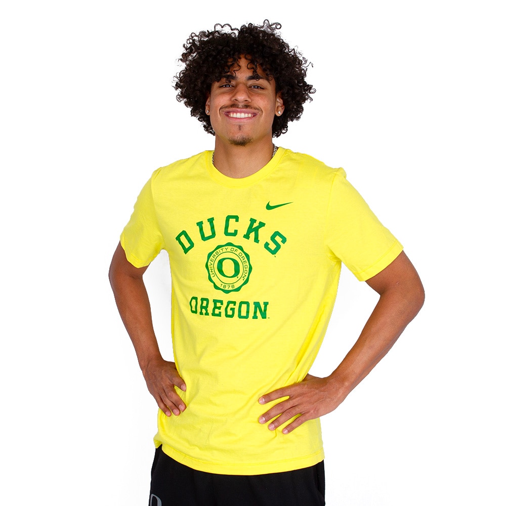 Classic Oregon O, Nike, Yellow, Crew Neck, Men, Phoseal, T-Shirt, 813481